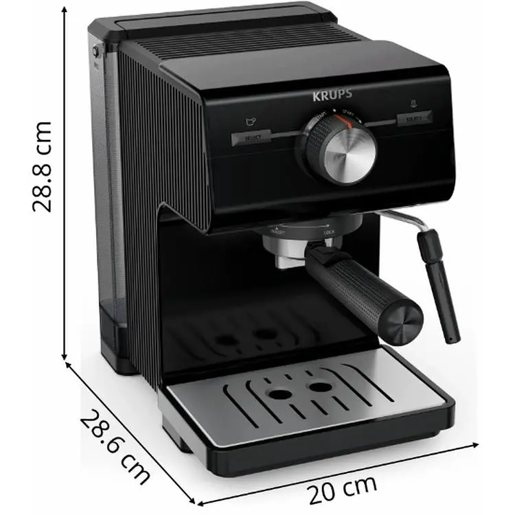 Кофемашина рожковая Krups XP381810 OPIO BLK - фото 3