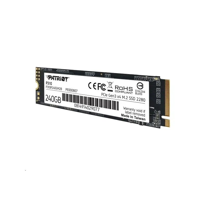 Накопичувач SSD M.2 Patriot P310 240GB NVMe 2280 PCIe 3.0 3D TLC (P310P240GM28) - фото 5