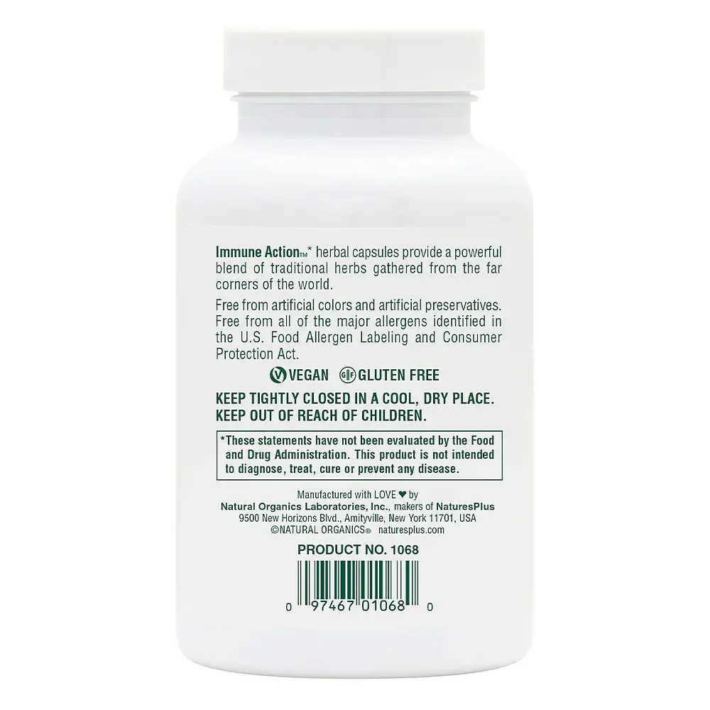 Натуральна добавка NaturesPlus Immune Action 120 вегакапсул - фото 3