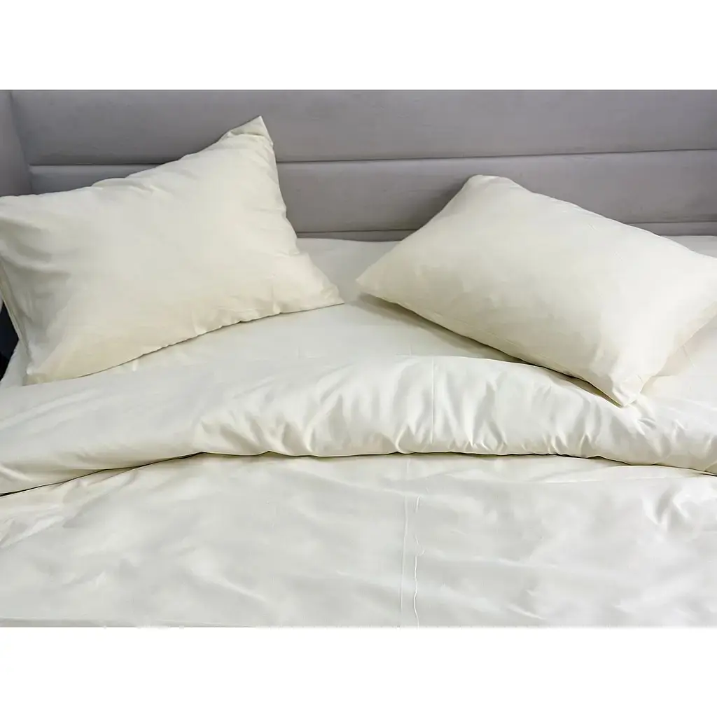 Комплект постільної білизни Ecotton Cream Yellow двоспальний полісатин кремово-жовтий (25359) - фото 2