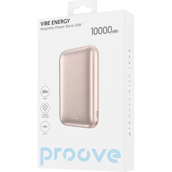 Зовнішній акумулятор Proove Vibe Energy 10000mAh 20W Pink [PBVE20020018] [114808] - фото 4