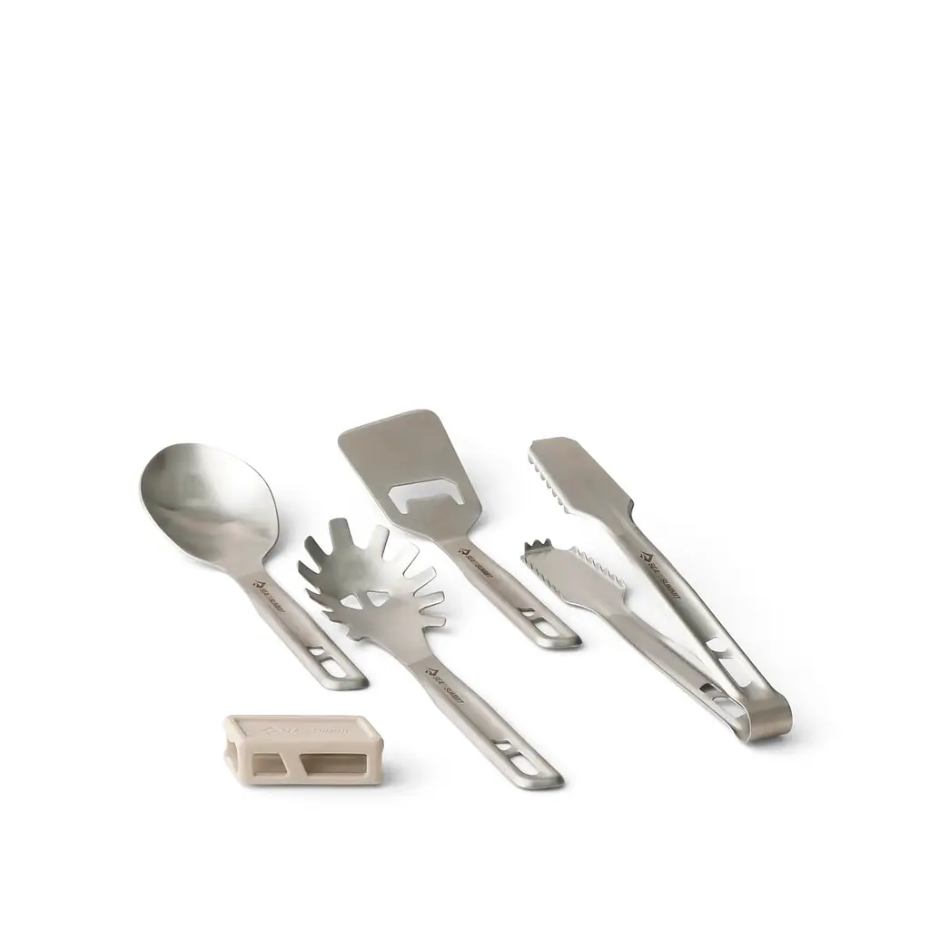 Набор кухонных принадлежностей Sea to Summit Detour Stainless Steel Utensil Set, 4 предмета Серебристый - фото 3