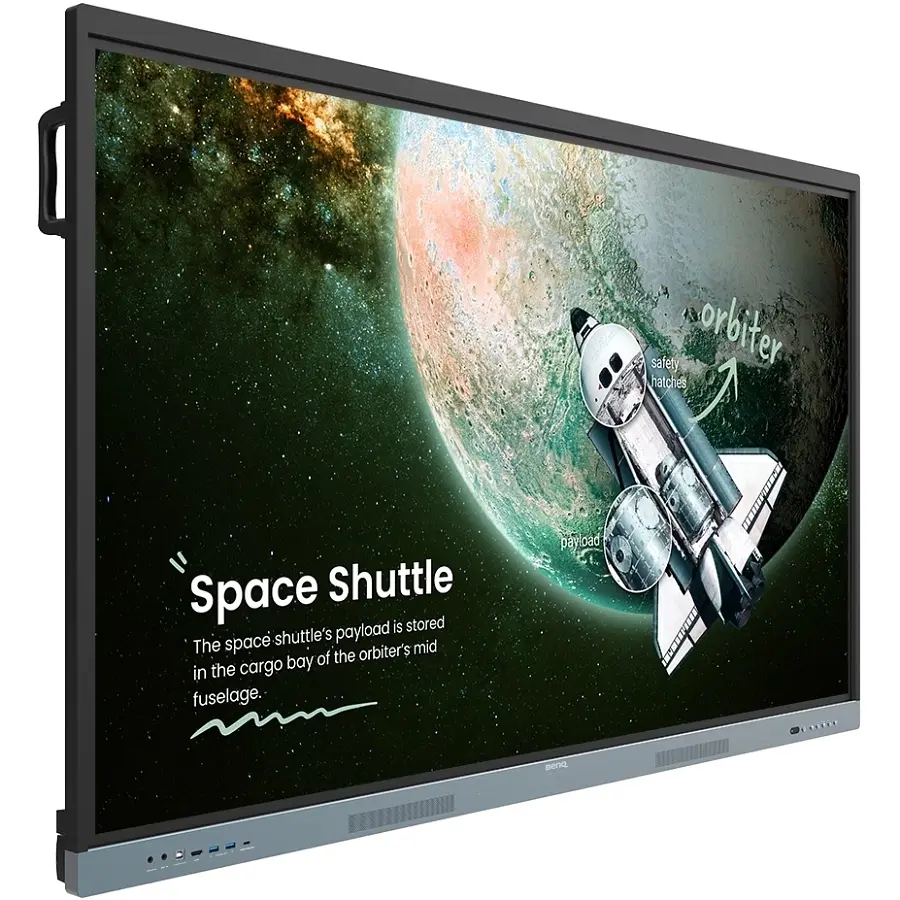 Інтерактивна панель 86" BenQ RE8604, IPS, UHD, 8Гб/ 128Гб, колонки, кріплення, чорна - фото 2