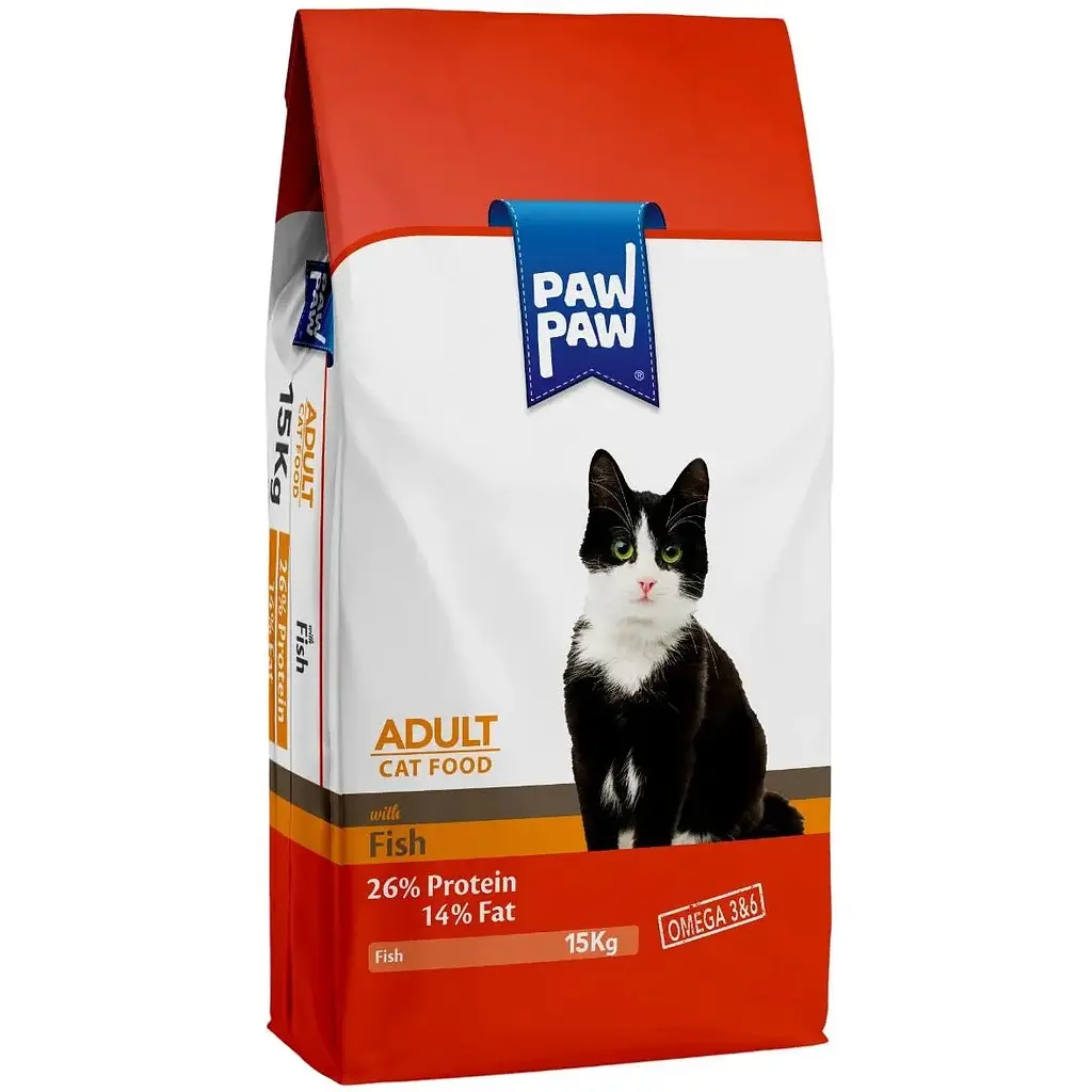 Сухий корм для котів Pawpaw Преміум з рибою, 15 кг