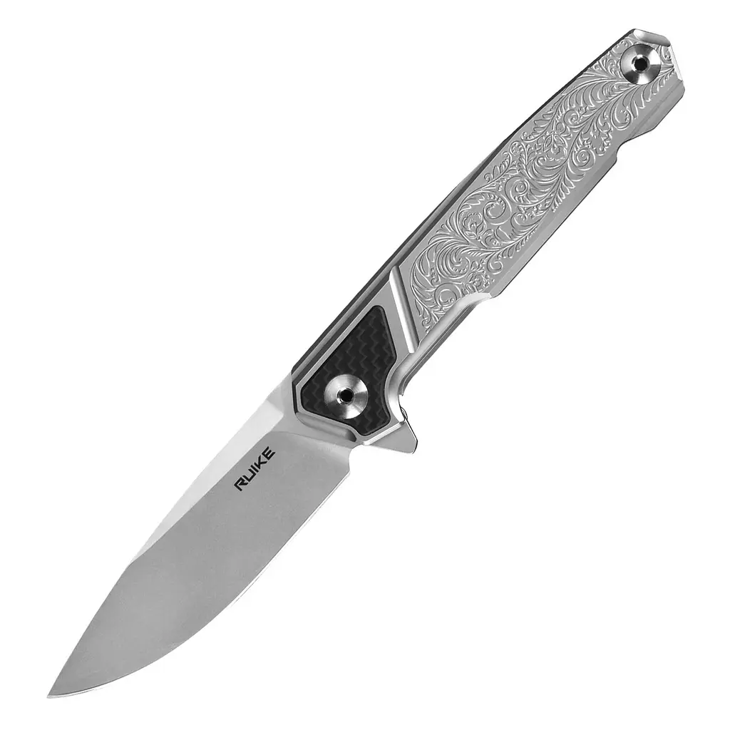Ніж складаний туристичний Ruike P875-SZ, (8.9 см) 14C28N/steel 420 сірий