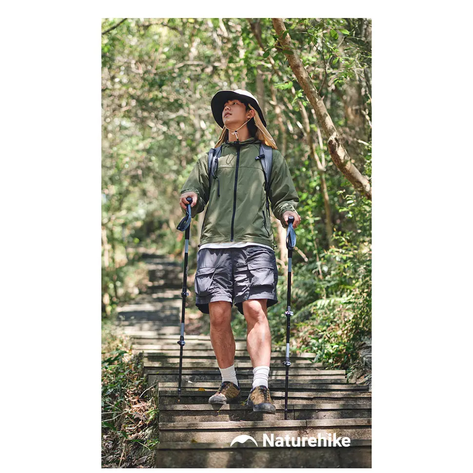 Трекинговая палка Naturehike (CNK2550DS012) 61-125см - телескопическая - синяя - фото 6