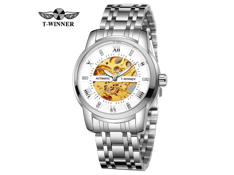 Чоловічий наручний годинник 8241 Silver-White Forsining acs0031360 - фото 2
