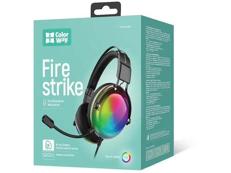 Навушники з мікрофоном ColorWay FireStrike RGB Black (CW-HPG04BK) - фото 4