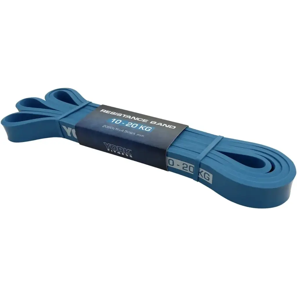 Резинка для фітнесу York Fitness 10-20кг - 2080x19x4,5 мм, блакитний - фото 3