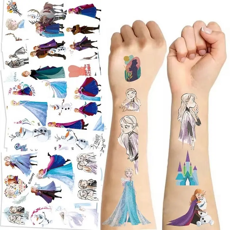 Набір тимчасових тату "Холодне серце" Fresh Tattoo frozen-tattoo-mini-set-1-10, 10 штук, розмір 12 х 7 см - фото 3