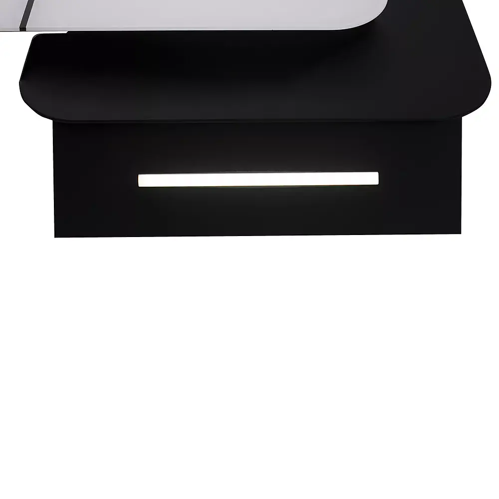 Витяжка декоративна похила Perfelli DNS 9753 B 1100 WH/BL LED Strip - фото 4