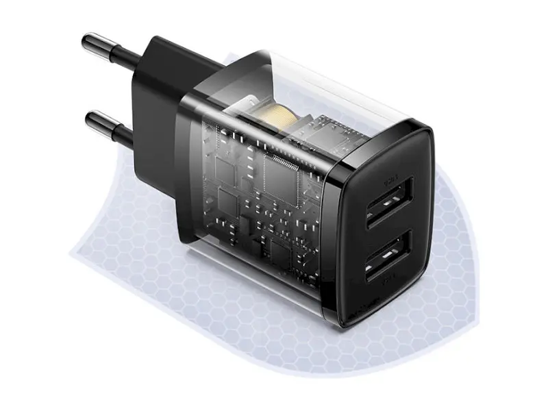 Мережевий зарядний пристрій BASEUS Compact Quick Charger 2U 10.5 W (CCXJ010201) - фото 7