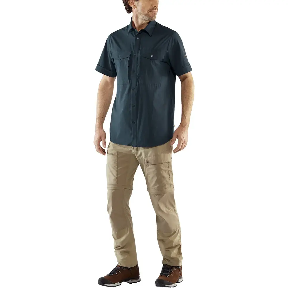 Сорочка Fjallraven Abisko Trekking Shirt SS XXL Dark Navy - фото 3