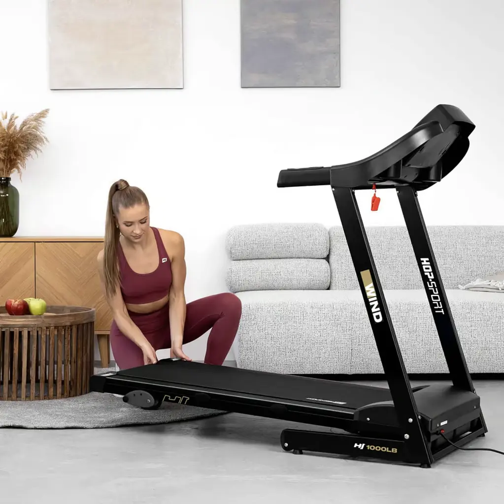 Бігова доріжка Hop-Sport HS-1000LB Wind сірий - фото 6