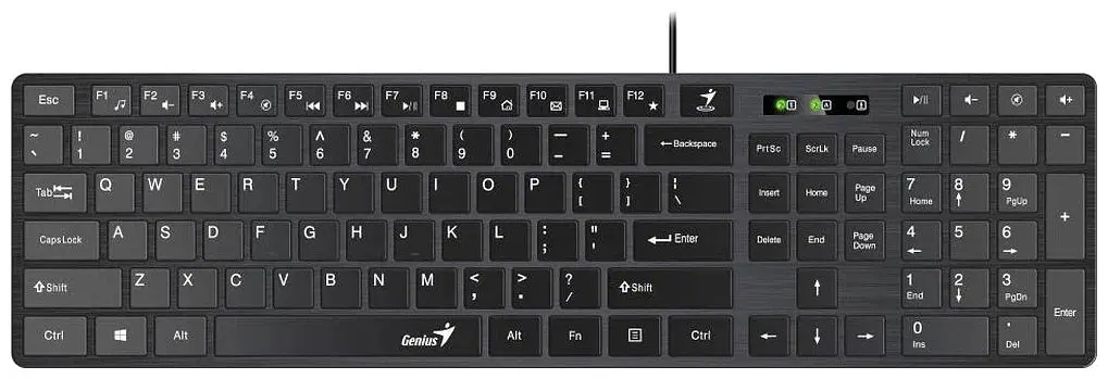 Комплект (клавіатура + миша) Genius C-126 SlimStar USB Black Ukr (31330007407) - фото 2