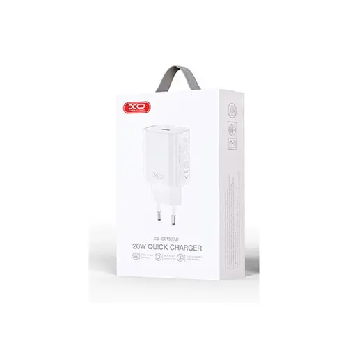 Мережевий зарядний пристрій XO CE15 (EU) PD20W USB-C fast charging charger Білий - фото 4