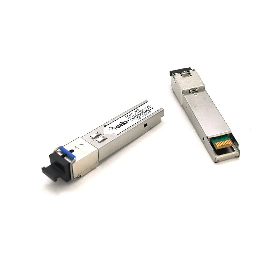 SFP-модуль Merlion 1,25 Гбіт/с, 20 км, WDM, SC, підтримка DDM, TX1310/RX1550
