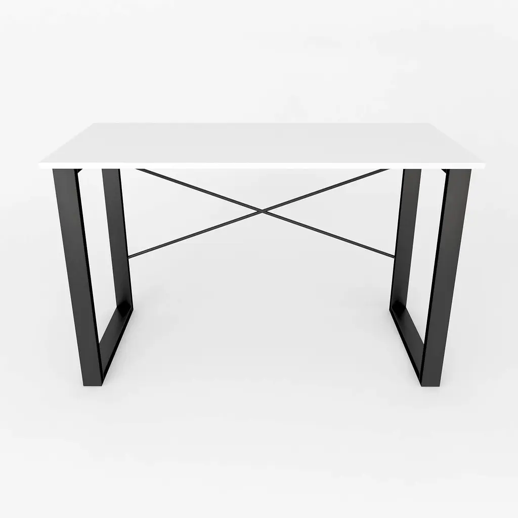 Письмовий стіл Ferrum-decor Драйв 750x1000x700 Чорний метал ДСП Біле 16 мм (FRD-103150) - фото 3