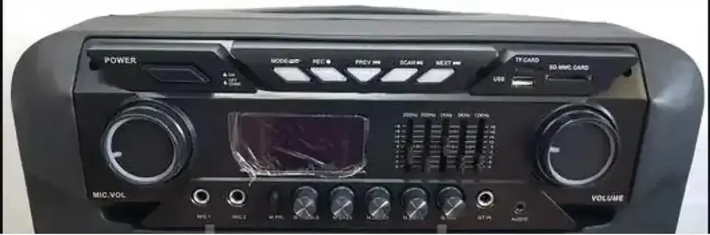 Колонка акумуляторна портативна 15" 800Вт з 2 караоке радіомікрофонами акустична система LED RGB підсвічування USB/BT/FM/TWS 45х72х36 см ZXX-1011 - фото 6