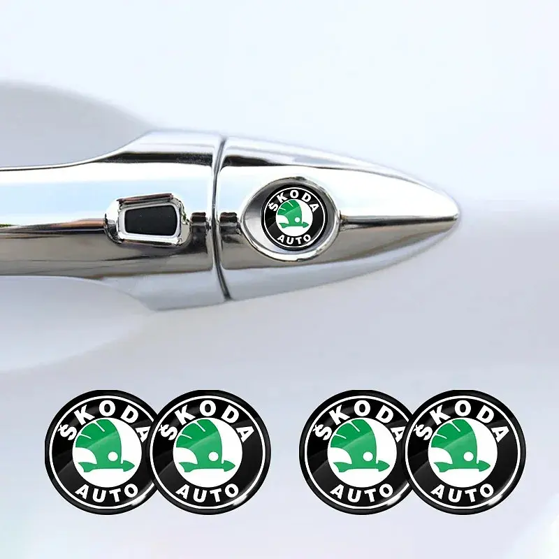 Наклейка з логотипом Skoda №2 для автоключів d=15 мм Пластикова об'ємна (Завод) - фото 4