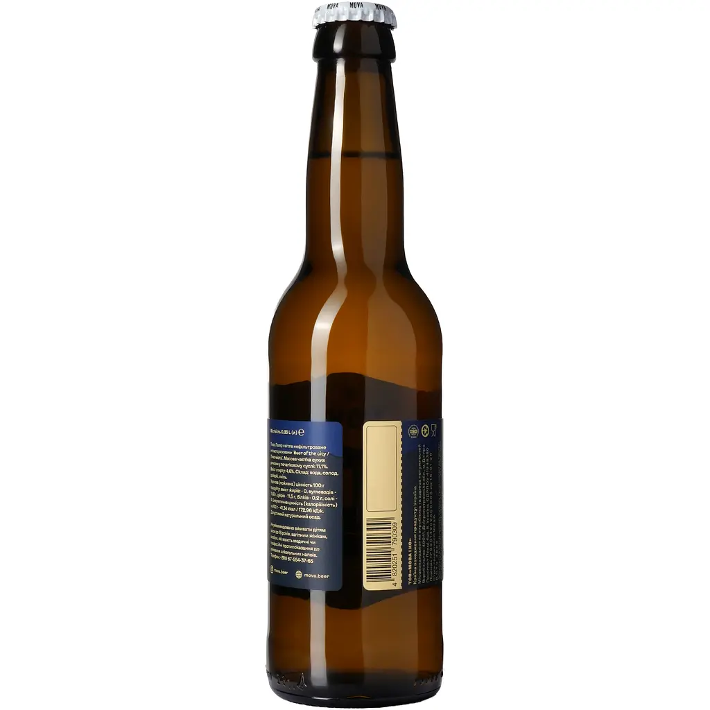 Пиво MOVA Dnipro Beer of the City, світле, нефільтроване, 4,6%, 0,33 л - фото 4