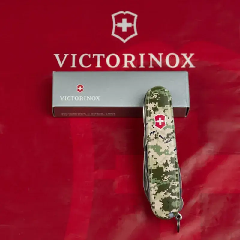 Ніж Victorinox Huntsman Army 91 мм Піксель + Лого (1.3713.3_W3941p) - фото 12