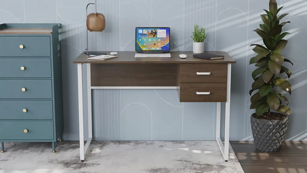 Компьютерный стол Ferrum-decor Таккота 75x120x70 белый ДСП Дуб Сонома Труфель 16мм (FRD-102118) - фото 5