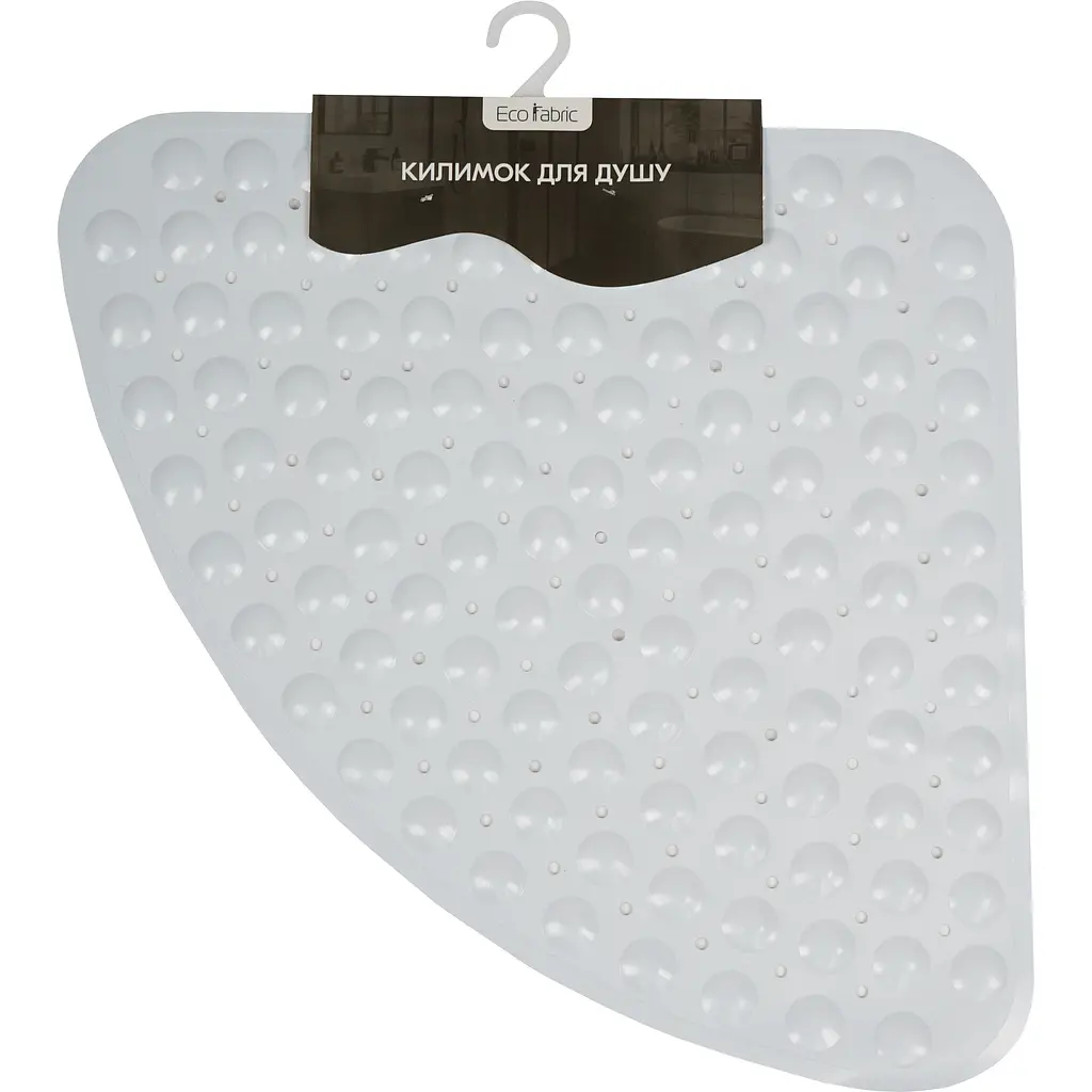 Килимок для душу трикутний Eco Fabric Сфери 72х51 см білий (7251-002) - фото 3