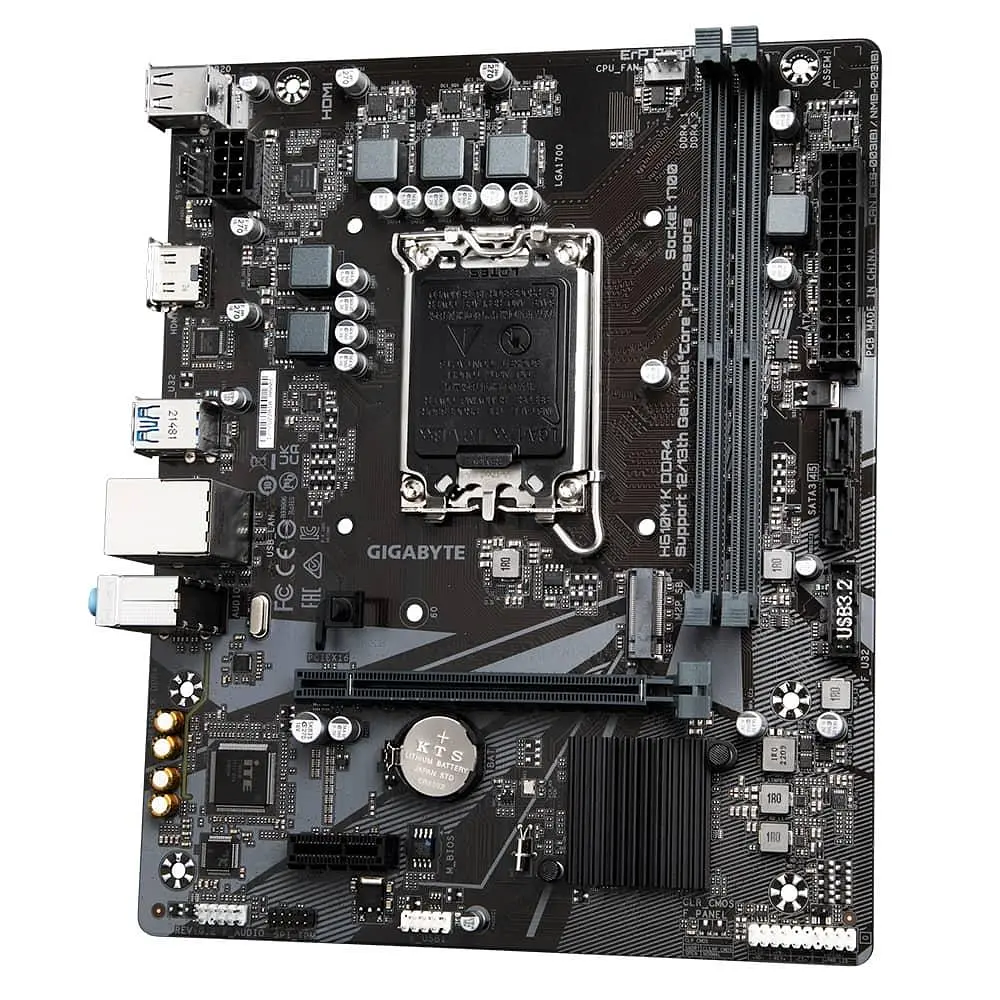 Материнська плата Gigabyte H610M K DDR4 (H610M K DDR4) (Socket 1700, Intel H610, Micro-ATX) - фото 3