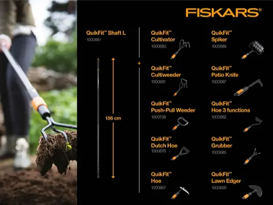 Тримач чорний Fiskars QuikFit (L) 1.56 м 136001 (1000661) - фото 4