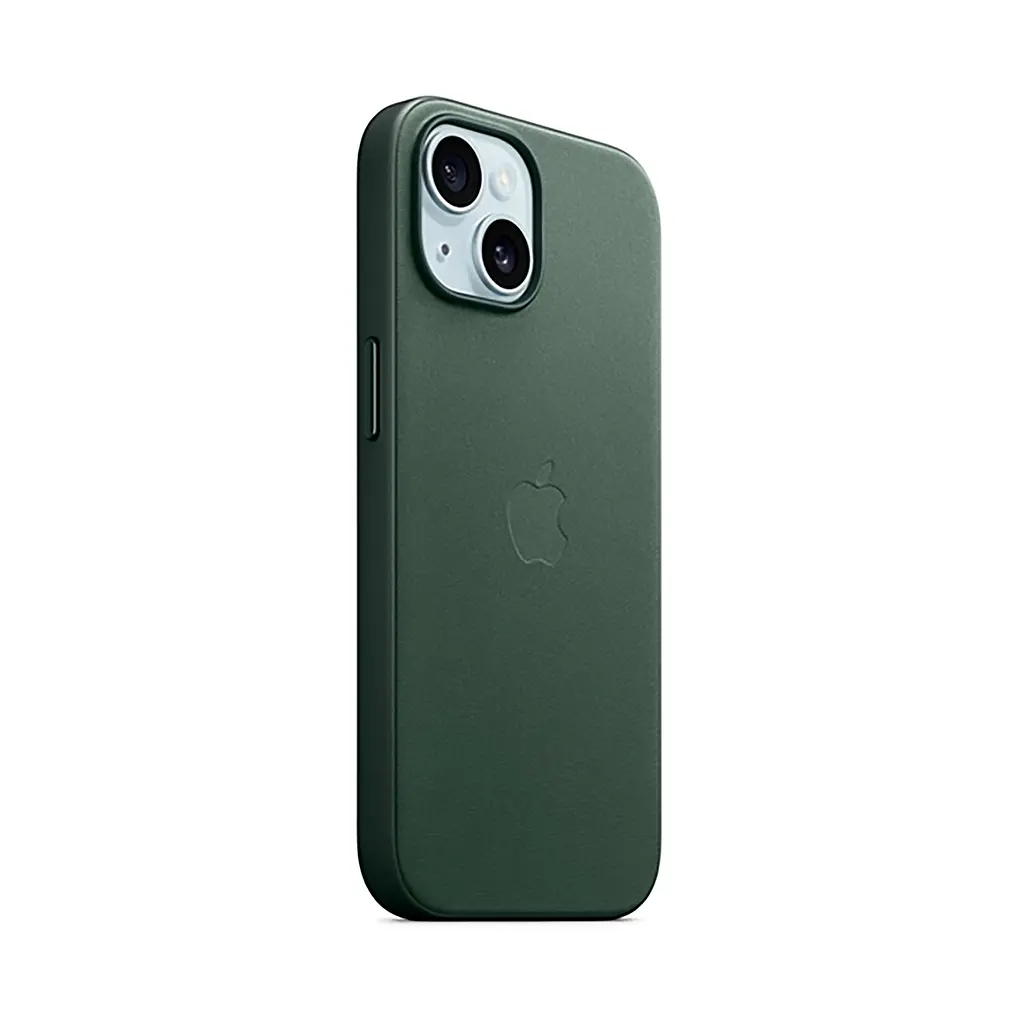 Чехол для Apple iPhone 15, FineWoven Case with MagSafe, зеленый, защитная накладка из материала FineWoven, противоударный, для iPhone, защита всего корпуса, поддержка беспроводной зарядки и MagSafe, (ARM71975) - фото 2