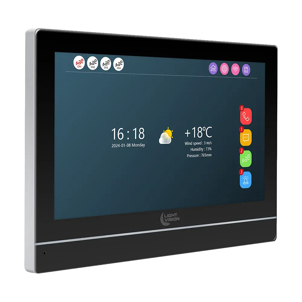 Відеодомофон 7" WiFi Tuya Light Vision MADRID FHD Black (82-00249) - фото 3