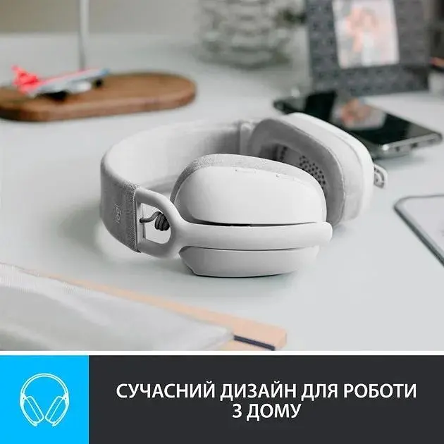 Повнорозмірні навушники Bluetooth Logitech Zone Vibe 100 Wireless Off-White (981-001219) - фото 2