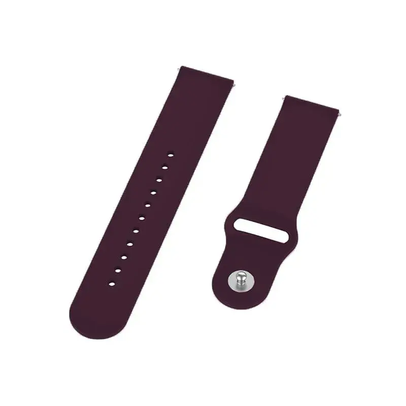 Силіконовий ремінець BeCover для Samsung Galaxy (20mm)/Watch 5/ Watch 4 40/44mm/Watch 4 Classic 42mm/Watch Active/Active 2 40/44mm/Watch 3 41mm/Gear S2/Classic/Gear Sport Purple-Wine (706178) - фото 3