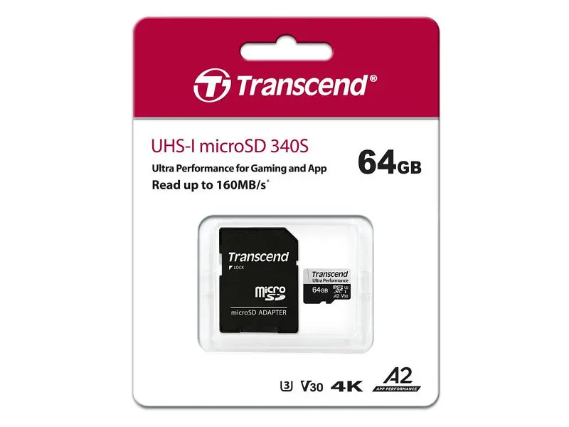 Карта пам'яті Transcend 340S microSDXC UHS-I U3 V30 A2 64 GB (TS64GUSD340S) - фото 2