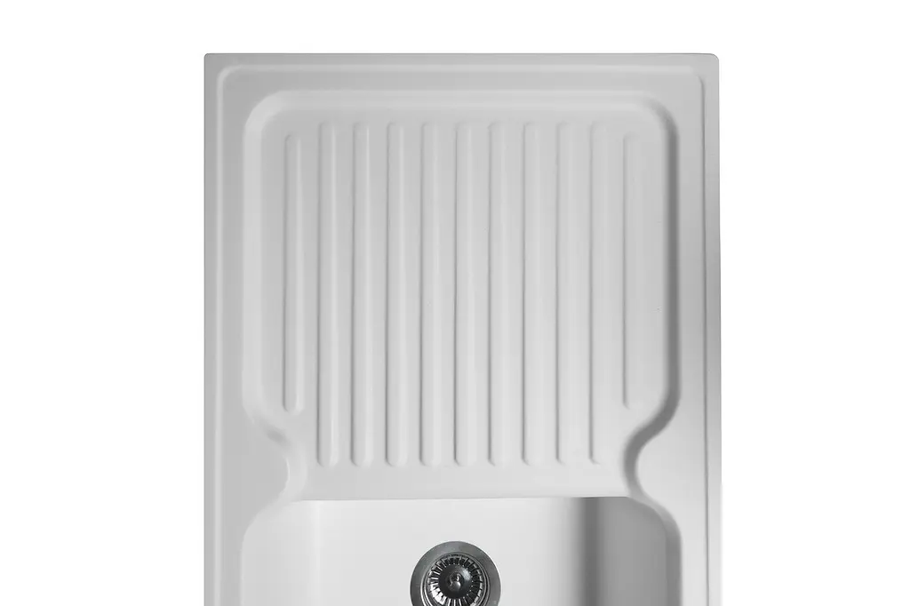 Кухонна мийка гранітна Miraggio Orlean white 861x496x210 00209002, Білий - фото 5