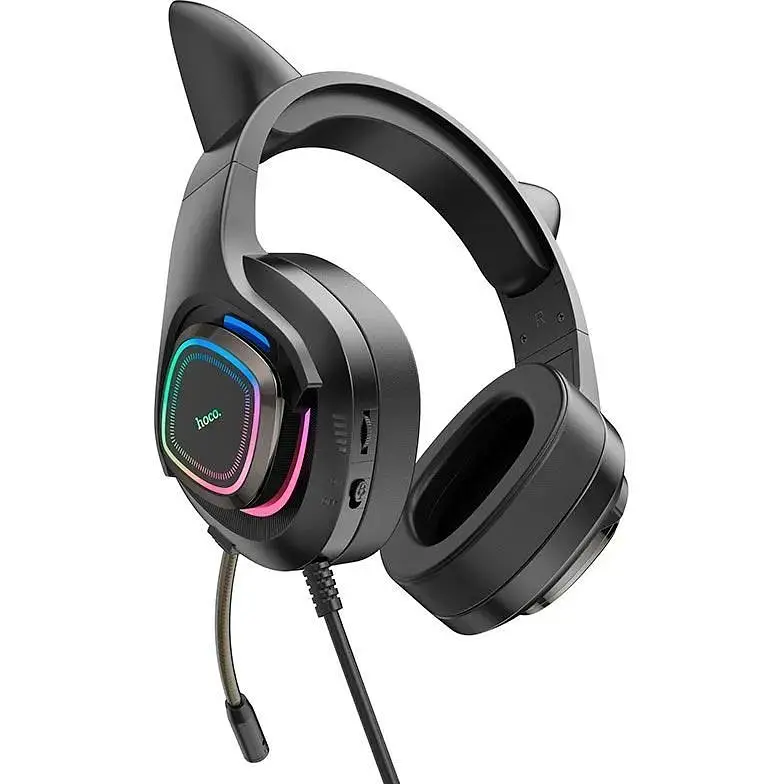 Навушники Hoco W107 Cute cat luminous cat ear gaming headphones - фото 4