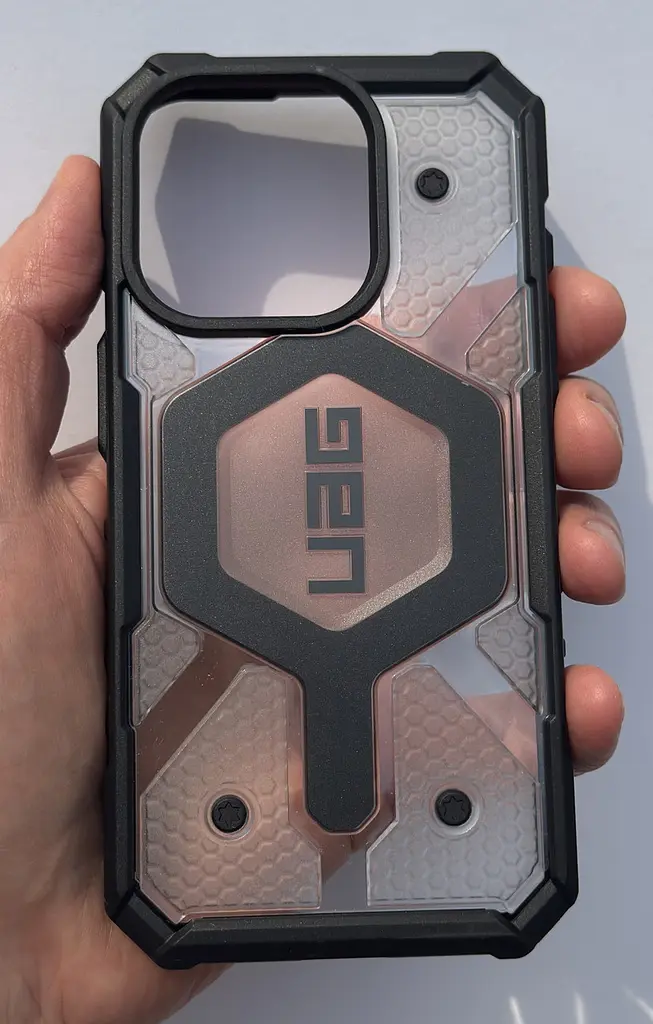 Оригінальний протиударний чохол UAG Pathfinder MagSafe для iPhone 15 Pro Clear Ice (114281114343) - фото 8
