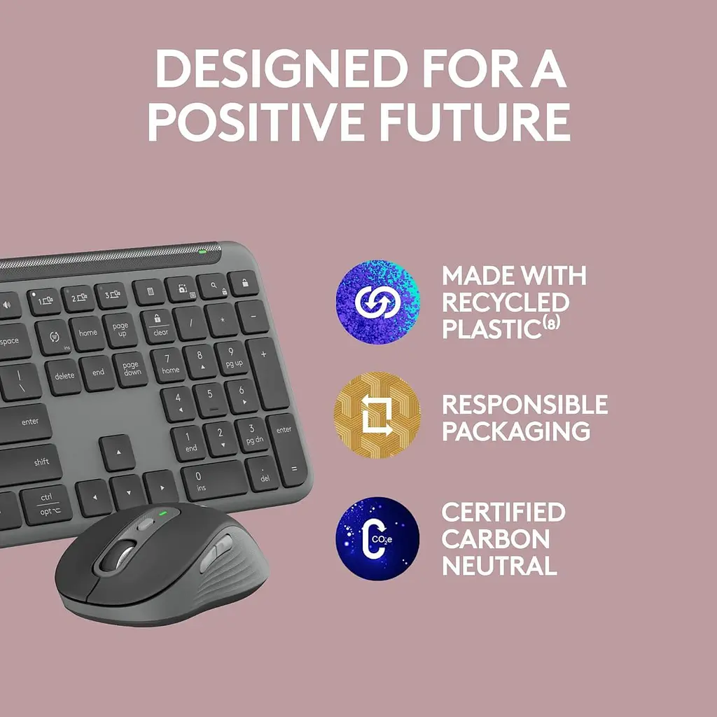 Комплект (Клавіатура та миша) Logitech Signature MK950 Slim Combo for Business Graphite UA (920-012508) - фото 9