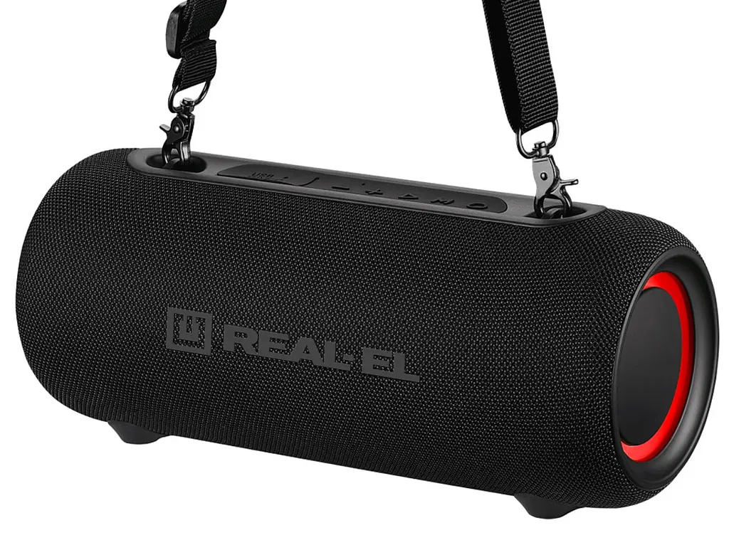 Портативная колонка REAL-EL RX725 15W Bluetooth TWS, RGB, Black - фото 2