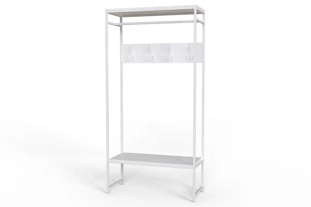 Вешалка напольная Ferrum-decor Трелис 14 180x90x38 белый ДСП Белый 16мм (FRD-104349) - фото 3