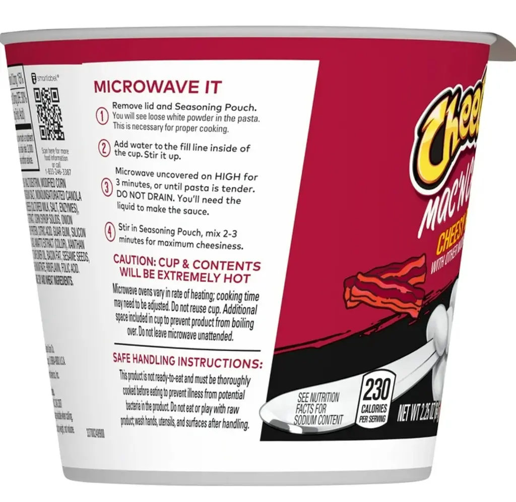 Макарони з сиром та беконом Cheetos Mac'n Cheese Cheesy Bacon Flavor 4 x 64г - фото 7