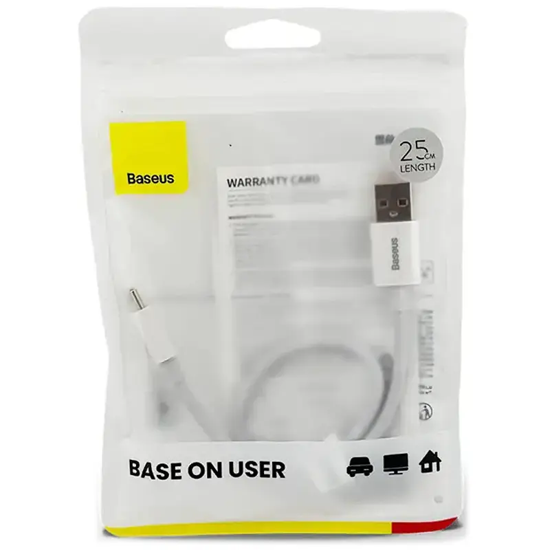 Дата кабель Baseus Superior Series Fast Charging USB to Type-C 100W (0.25m) (P10320102) Moon White - фото 4
