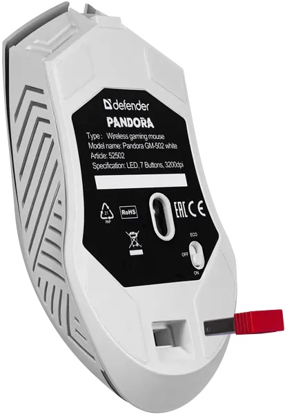 Миша Defender Pandora GM-502 White (52502) - фото 7