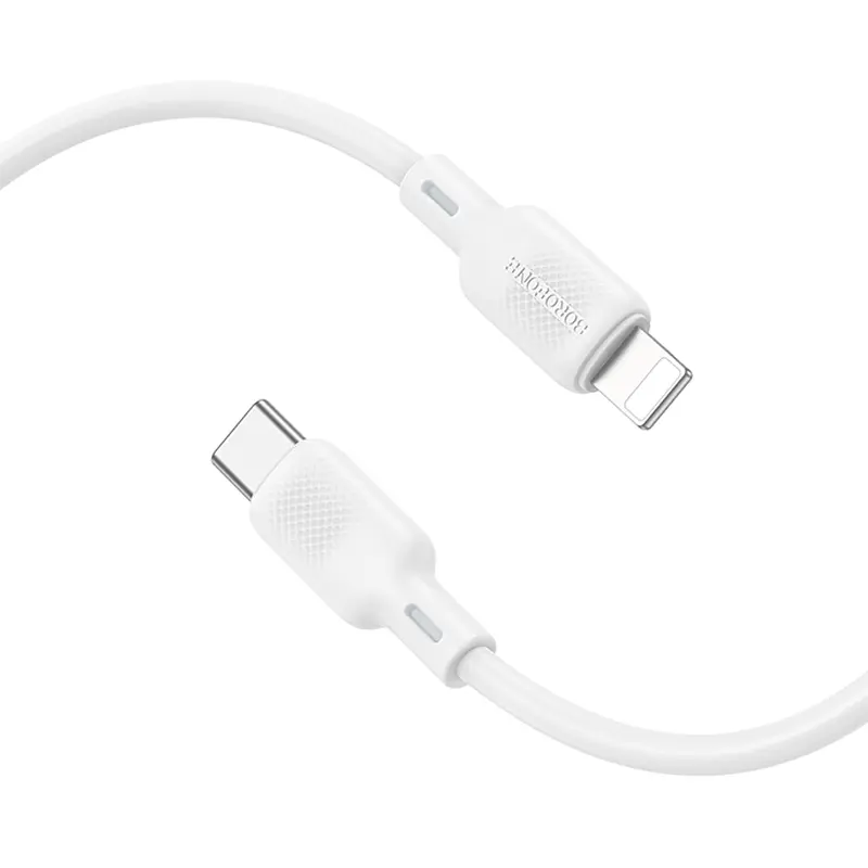 Дата кабель Borofone BX113 Lenny Type-C to Lightning 27W (1m) White - фото 2