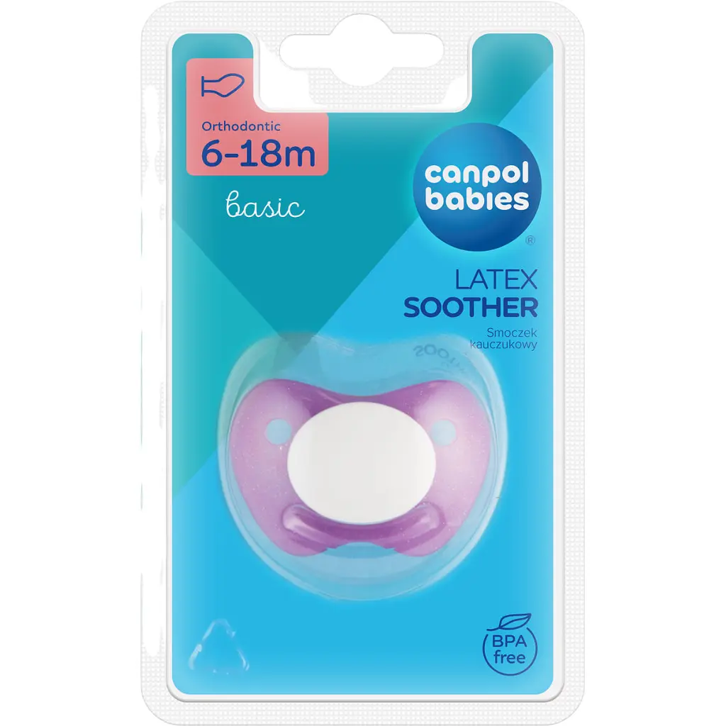 Пустушка Canpol babies Basic латексна анатомічна 6-18 міс. в асортименті (22/426_new) - фото 5
