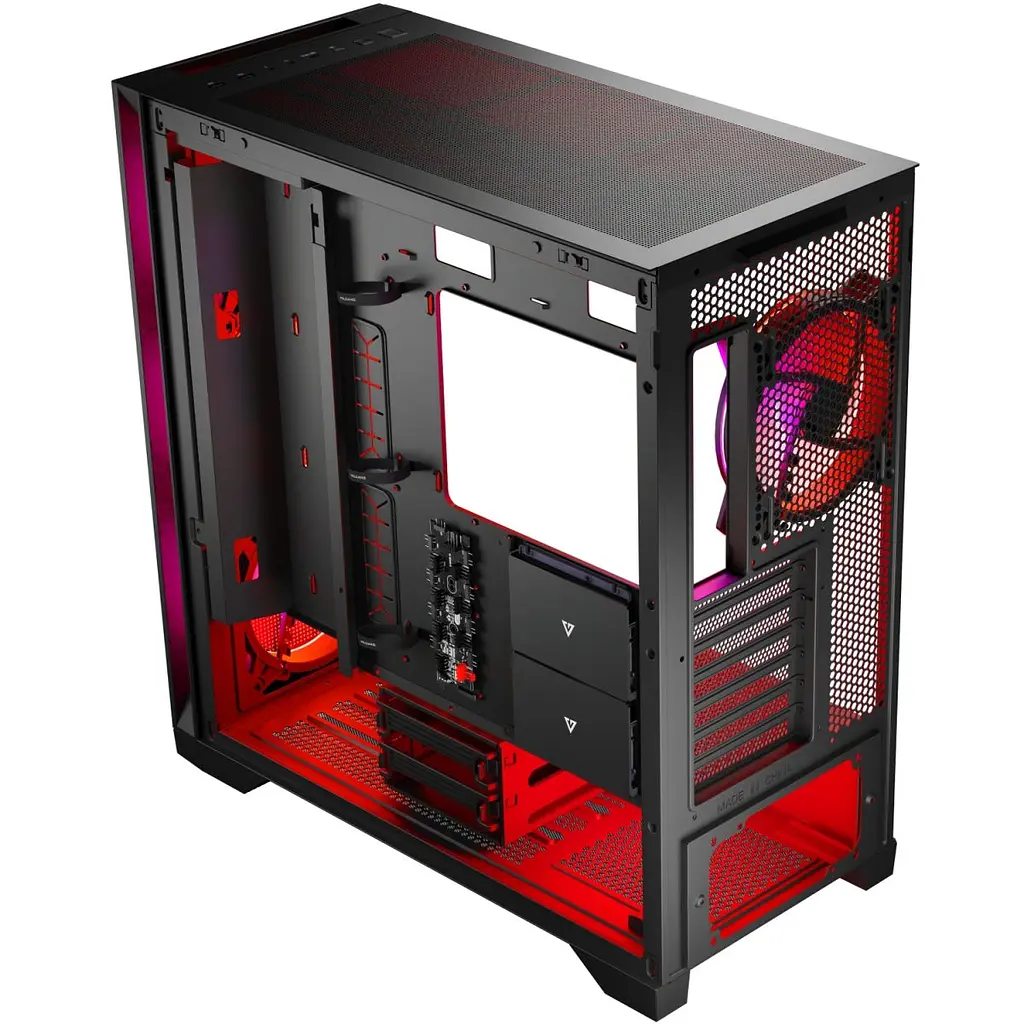 Корпус Modecom VOLCANO EXPANSE S ARGB 4x140 мм fans MIDI USB 3.0x2+TYPE-C BLACK без БЖ ATX (AT-EXPANSE-SG-10-000000) - фото 10