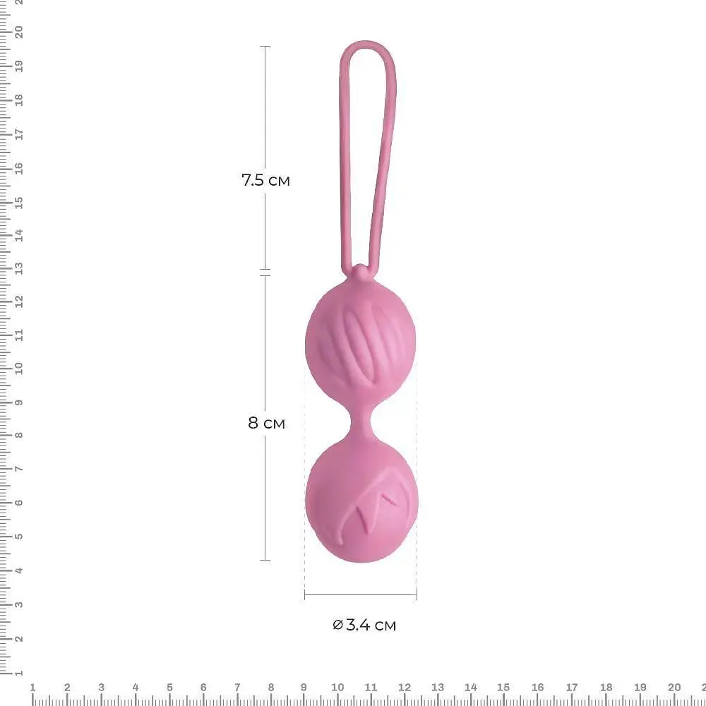 Вагінальні кульки Adrien Lastic Geisha Lastic Balls Mini Pink (S) діаметр 3.4 см 85 г - фото 3