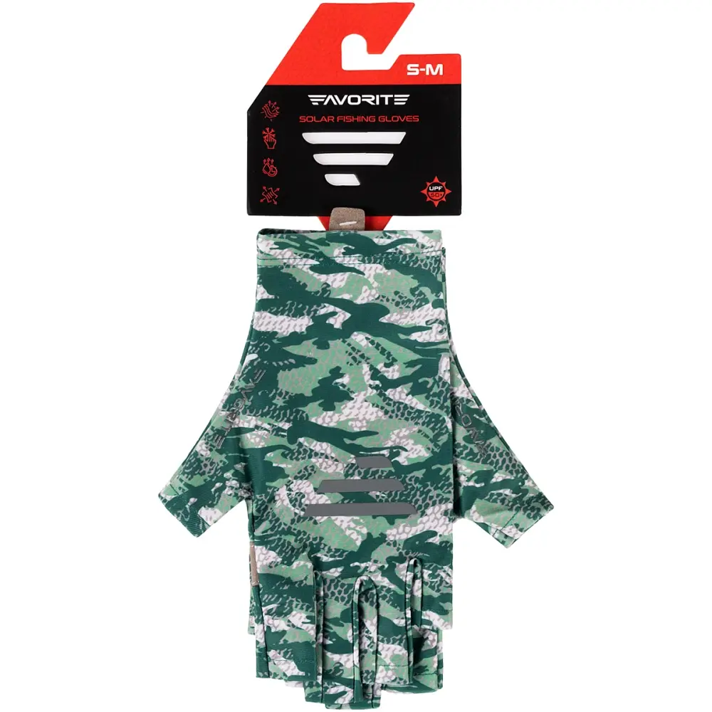 Рукавички Favorite Solar Fishing Gloves 5 Cut S/M к:green - фото 5