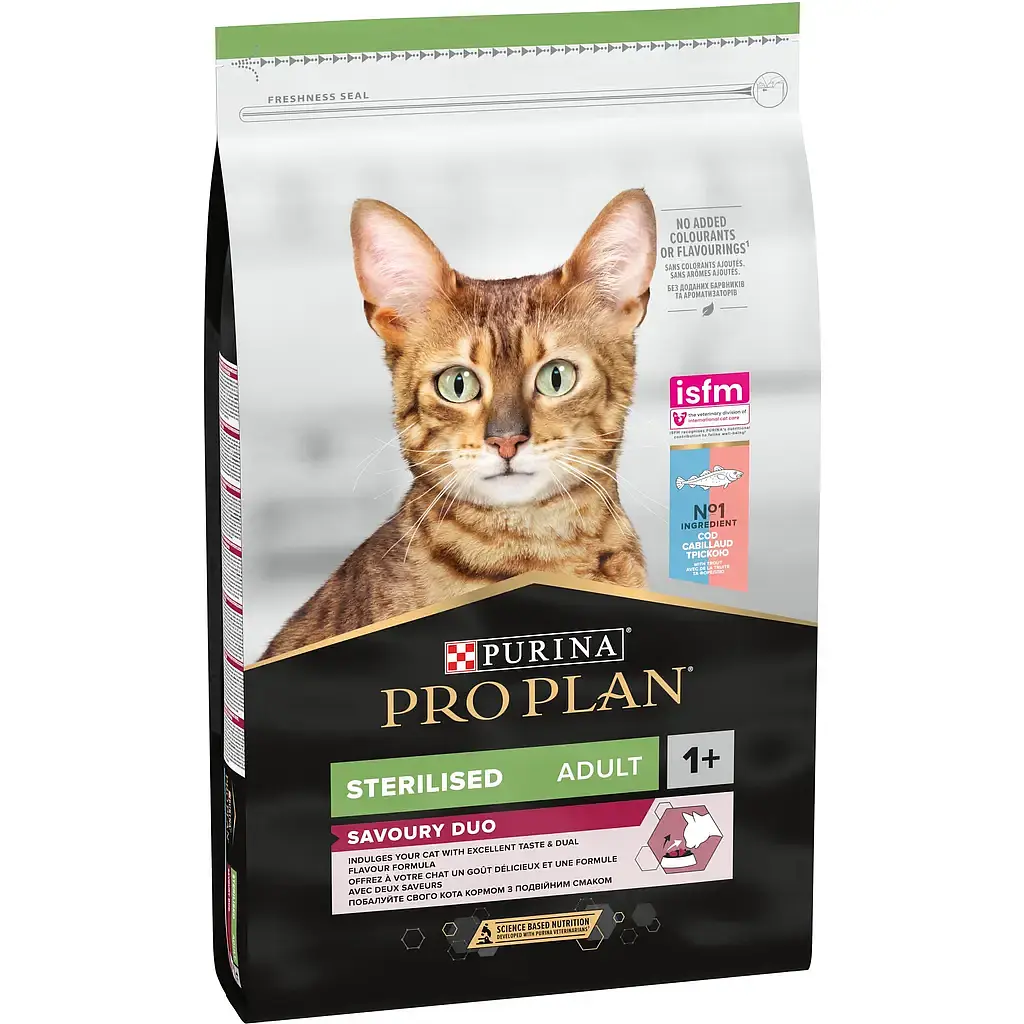 Сухий корм для стерилізованих котів Purina Pro Plan Sterilised з тріскою та фореллю 1.5 кг 12514620 - фото 2